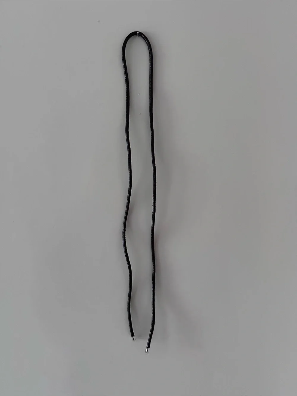 Black Cord Belt with Metal Aglets